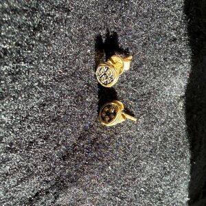 14K with mini brown diamonds.